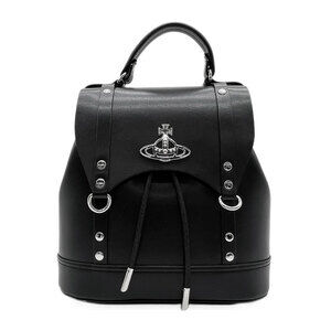 Vivienne Westwood MAX SMALL Orb Backpack, Leather, Black, Women's